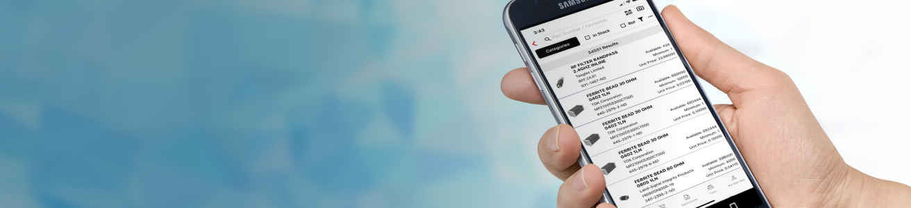 Website zur mobilen App von DigiKey