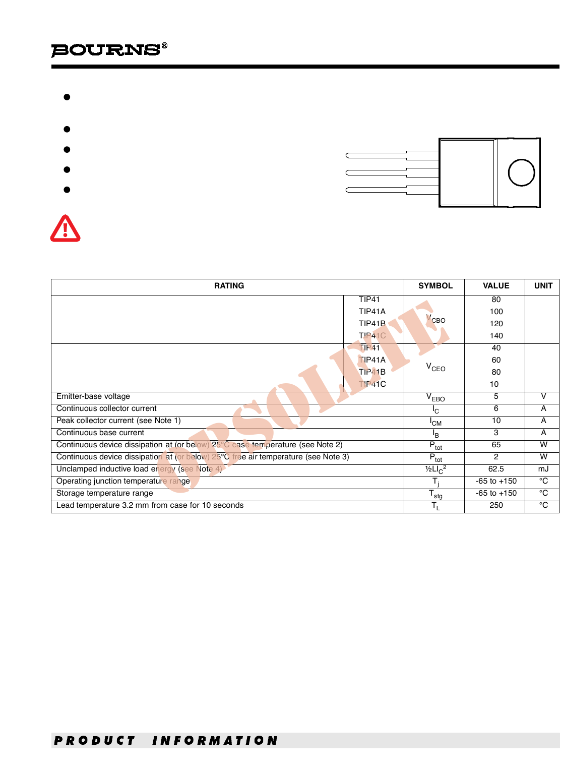 TIP41 Series Datasheet By Bourns Inc Digi Key Electronics tip41-series-datasheet-by-bourns-inc-digi-key-electronics