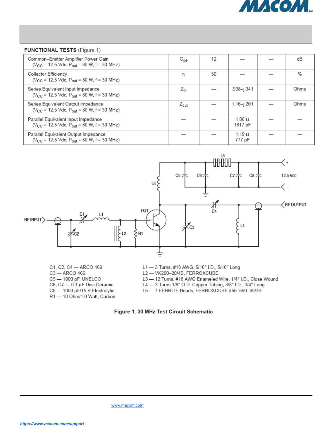 Mrf454 Datasheet By Macom Technology Solutions Digi Key Electronics
