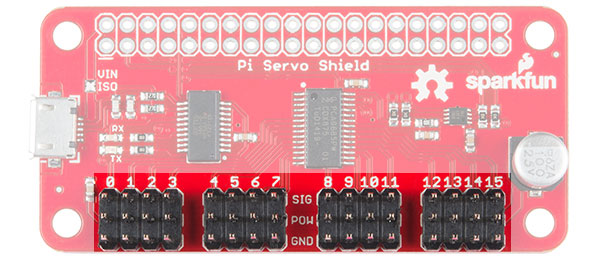 Servo motor pin headers