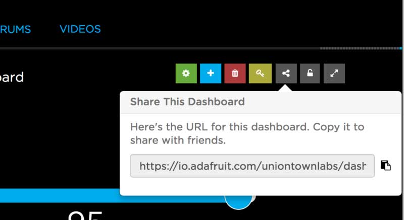 Click on the share button to get the public link
